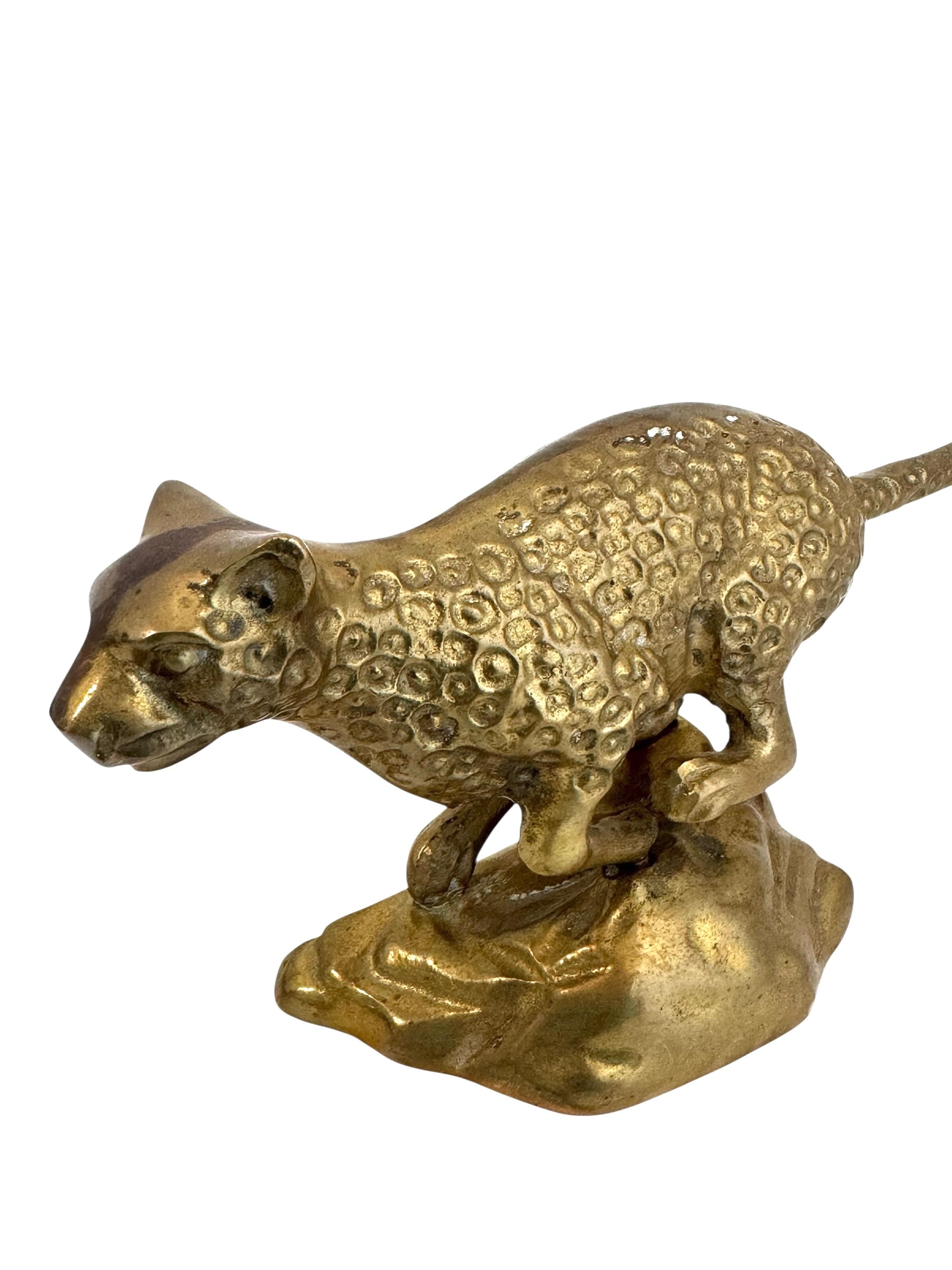 Vintage Brass Cheetah Figurine