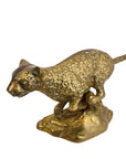 Vintage Brass Cheetah Figurine