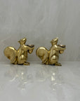 Bronze Squirrel Candleholders-A Pair