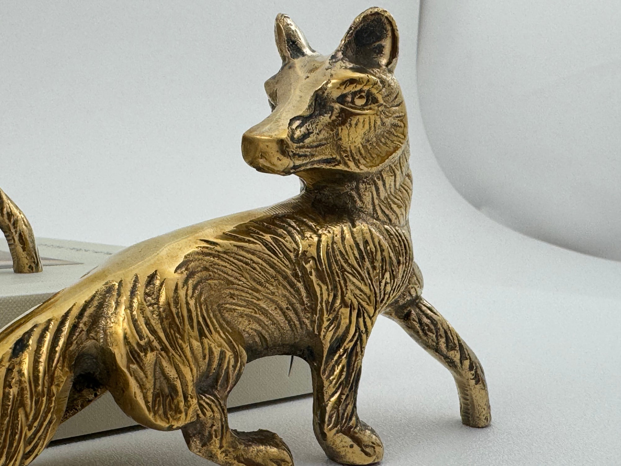 Vintage Brass Foxes- A Pair