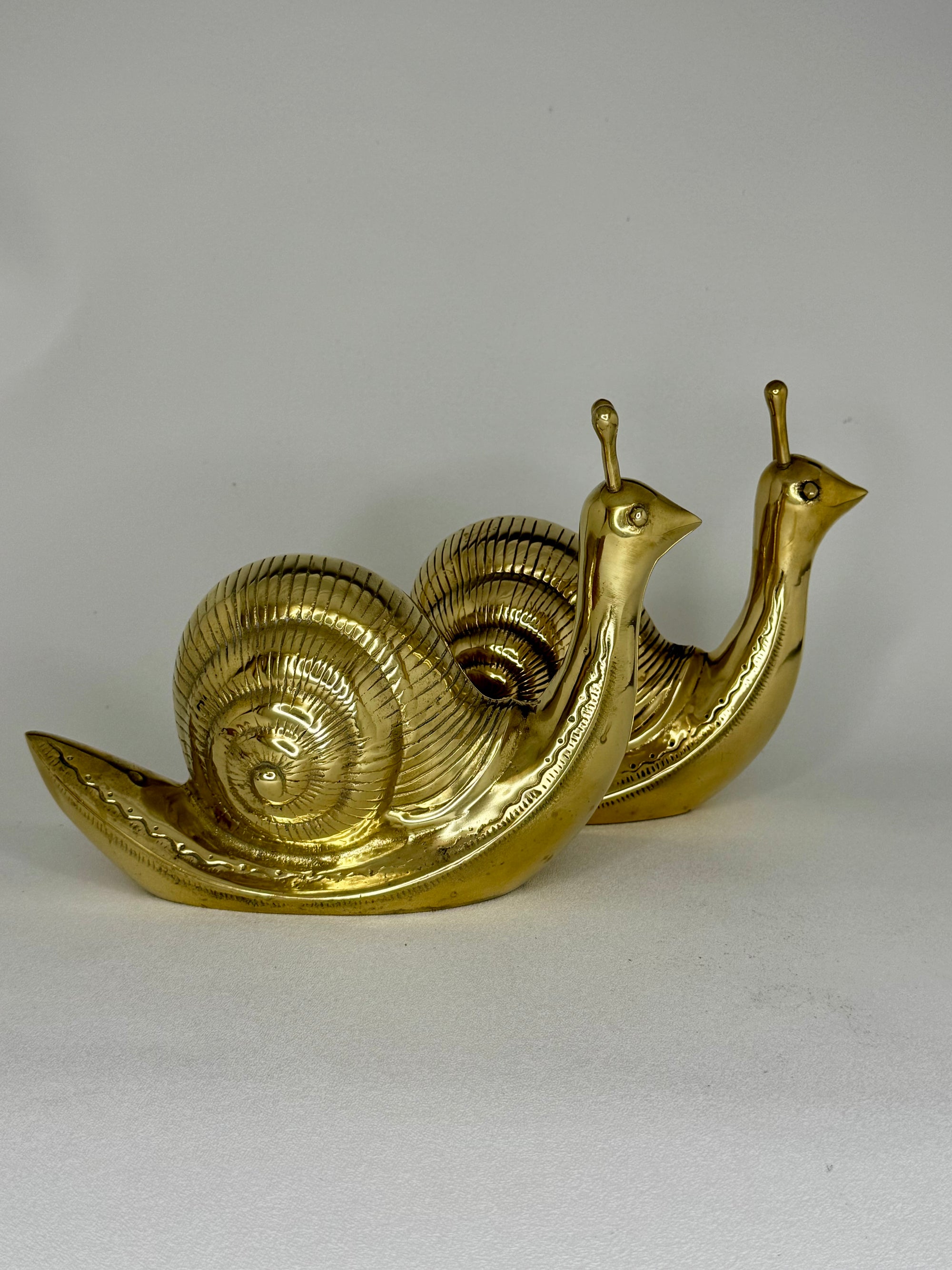 Vintage Brass Snails-A Pair