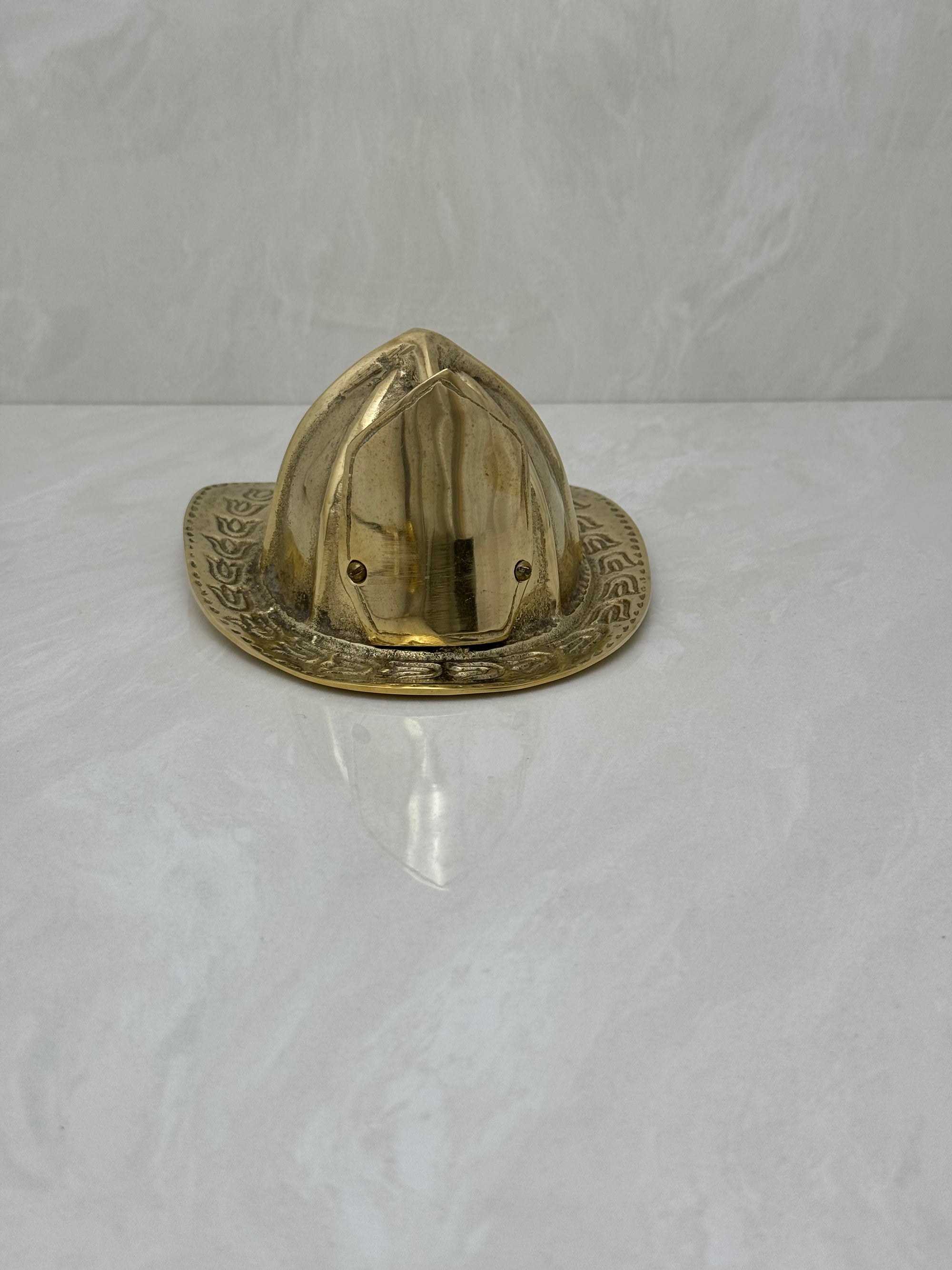 Vintage Brass Fireman’s Hat-A Figurine