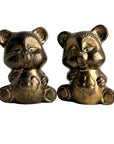 Vintage Brass “Good Luck Bears” – Mid-Century Modern Pair