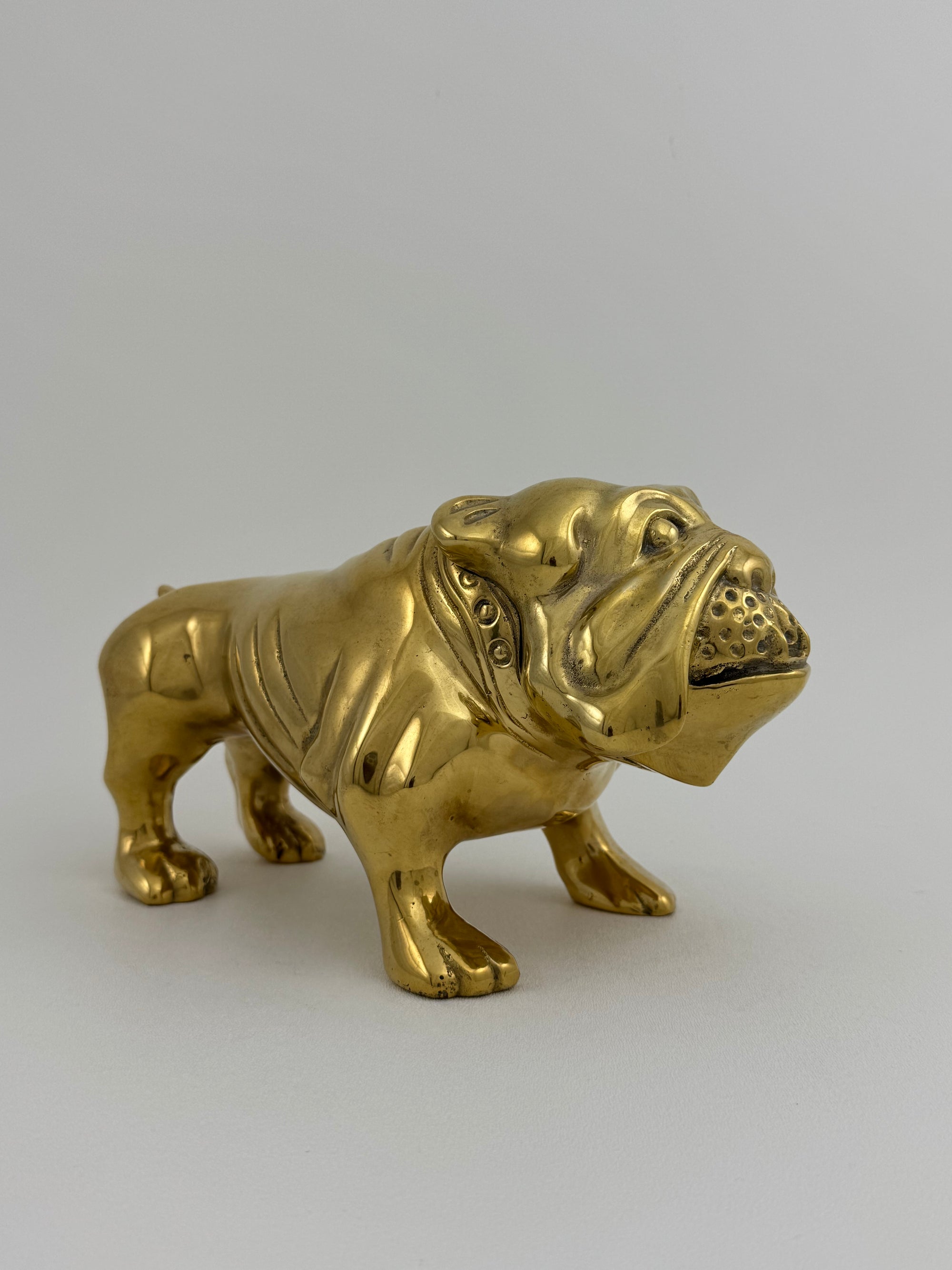 Large Vintage Brass Bulldog 11.5 pounds