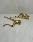 Long Legged Brass Frogs-A Pair