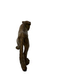 Vintage Brass Tiger Figurine – Mid-Century Modern Roaring Jungle Cat (15”)