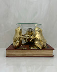 Vintage Brass Frog Oil Warmer