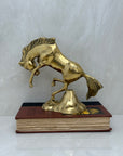 Vintage Brass Bucking Horse