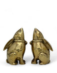 Vintage Brass Moon Gazing Rabbits-A Pair