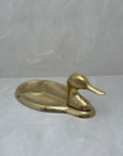 Vintage Brass Duck Dresser Tray