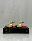 Small Vintage Brass Ducks-A Pair