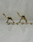 Vintage Brass Workout Frogs-A Pair