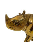 vintage brass rhinoceros