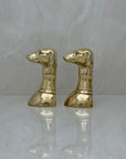 Vintage Brass Dog Bookends- A Pair