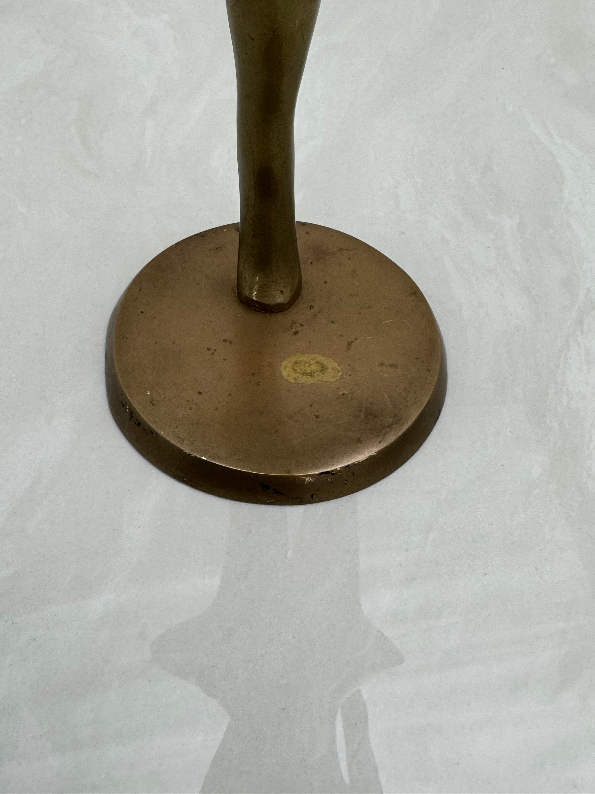 Vintage Brass Ballerina Statue – 12” Tall Mid-Century Ballet Dancer Figurine
