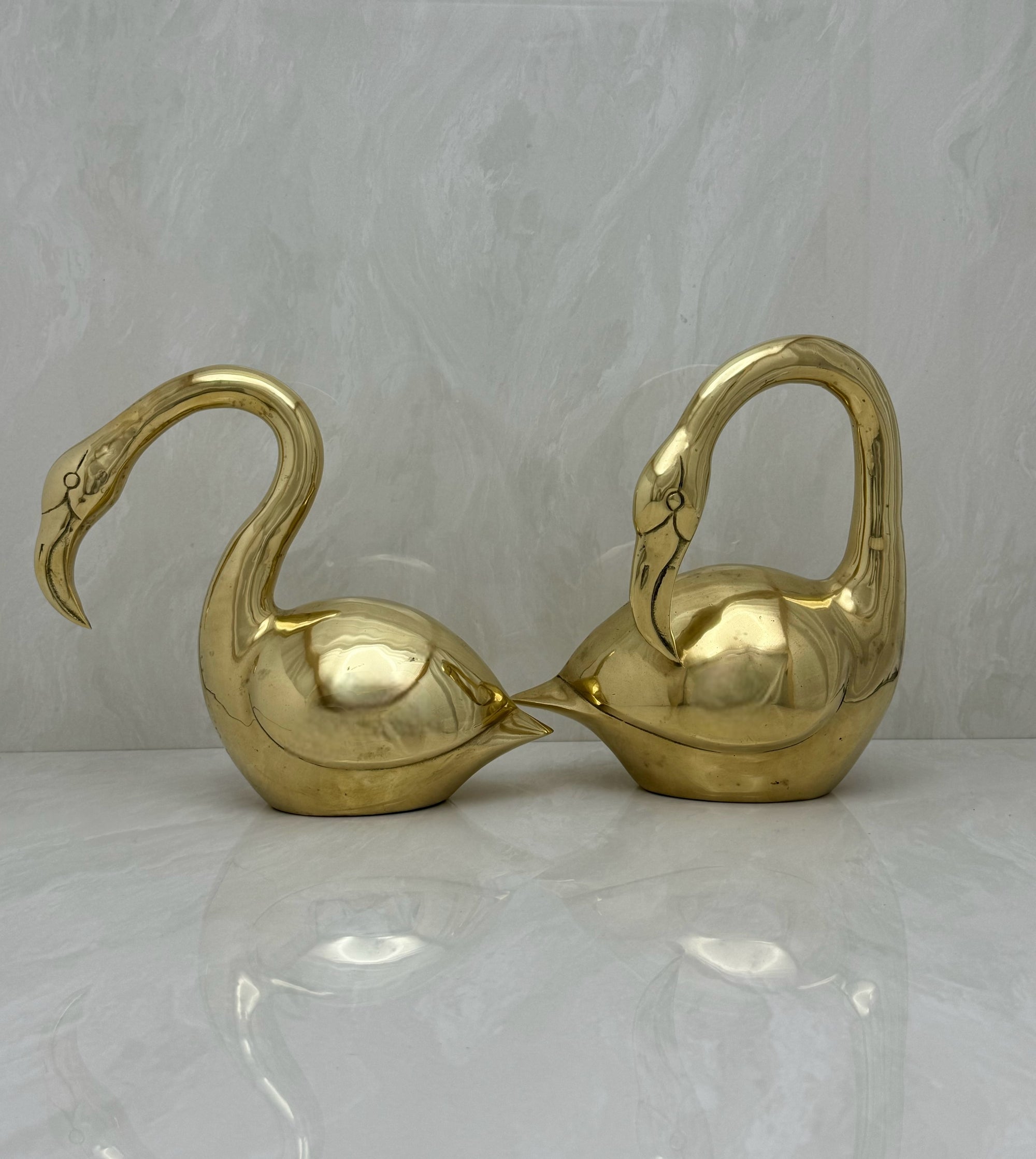 Vintage Brass Flamingos-A Pair