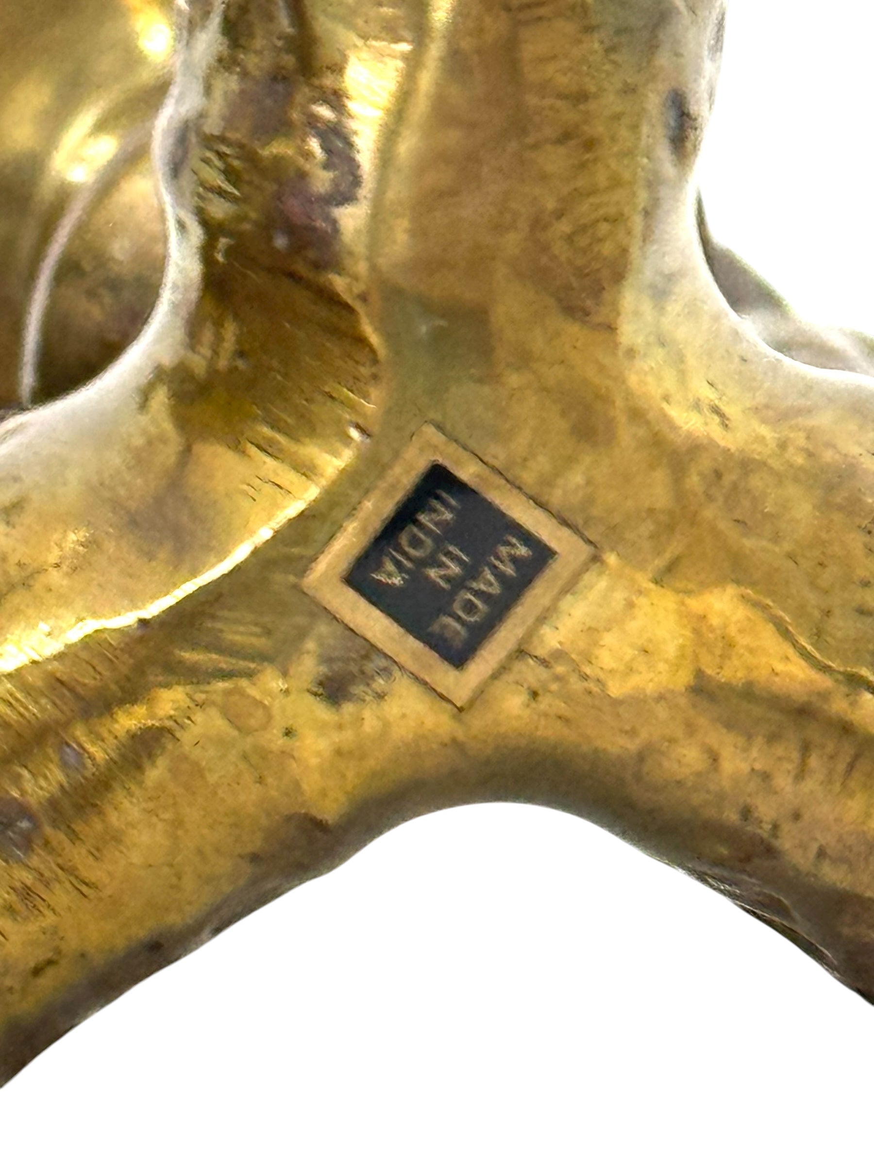 Vintage Brass Giraffe Candle Holders | Mid-Century Modern Safari Glam Pair