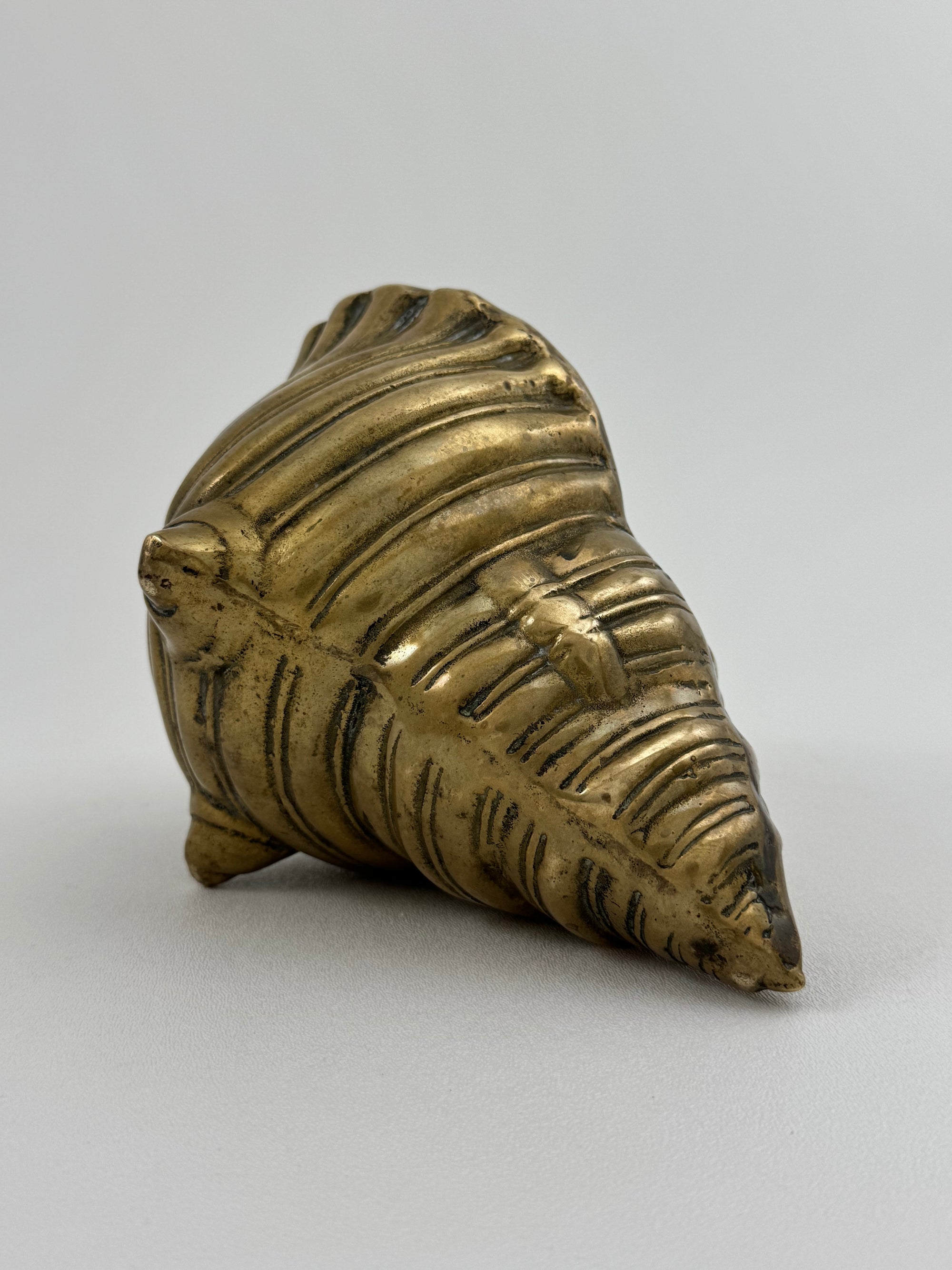 Vintage Brass Shell Vessel (Planter/Catchall)