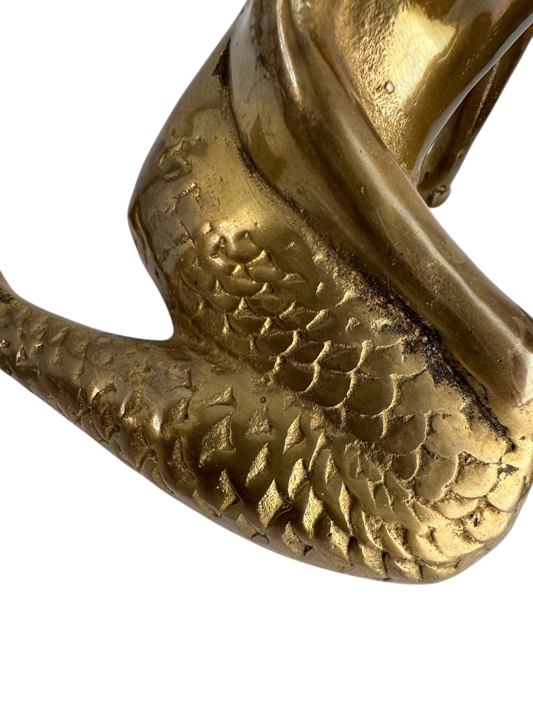 Vintage Brass Mermaid Pair