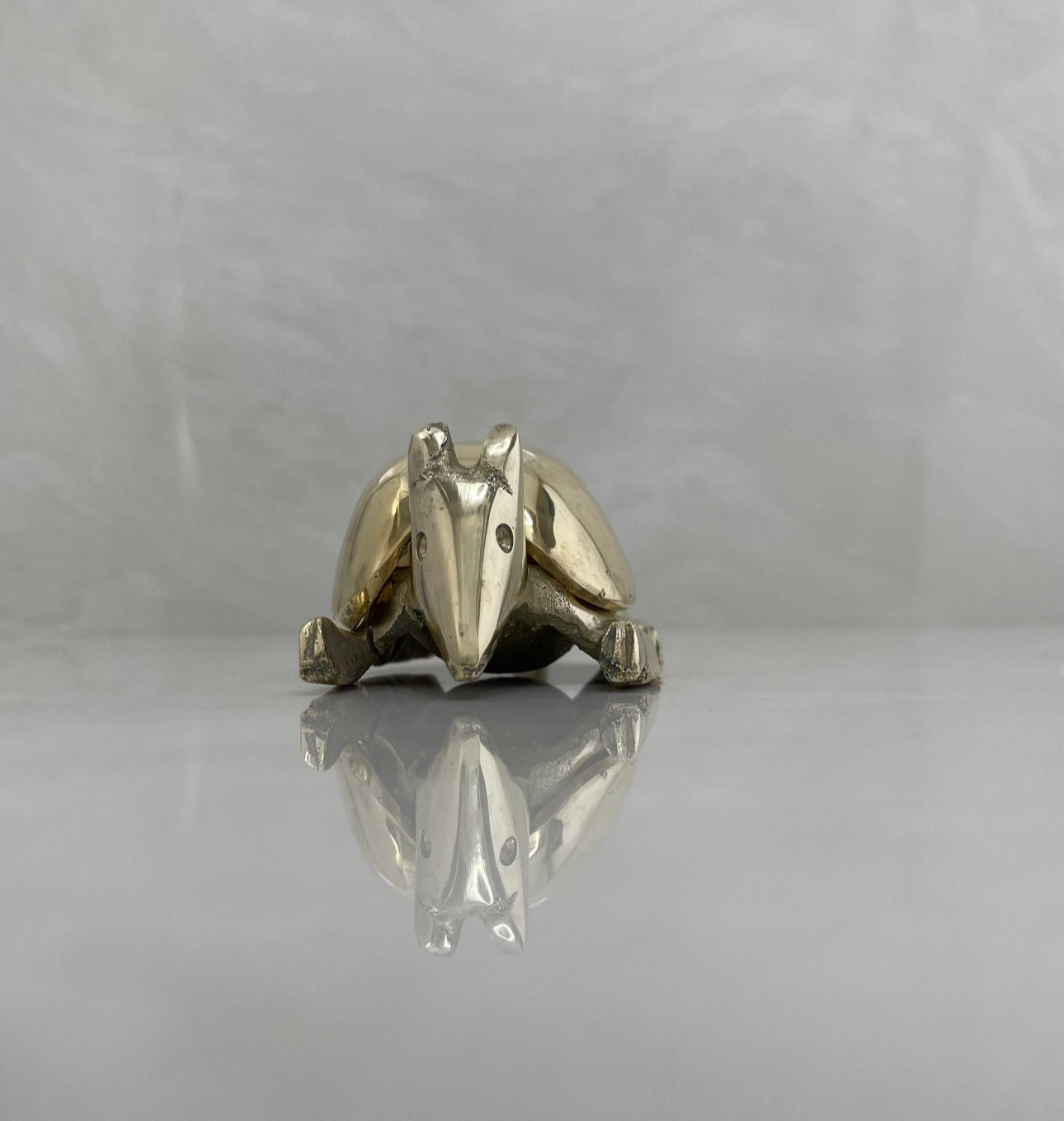 Vintage Brass Armadillo Trinket Box