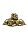 Cute Small Vintage Brass Sleeping Bulldog Puppies-A Collectible