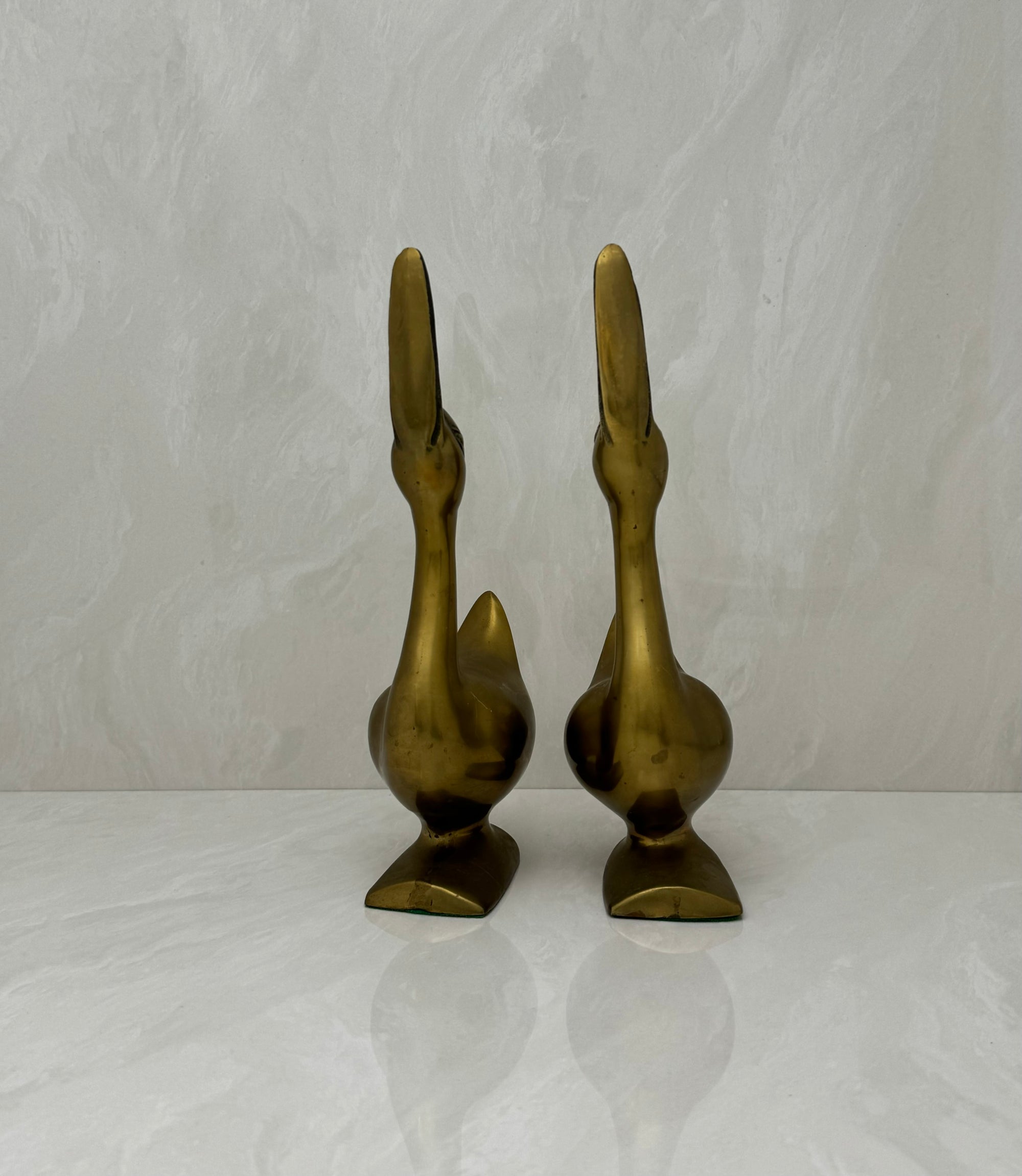 Vintage Brass Goose Bookends-A Pair by Andrea by Sadek