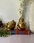 Vintage Brass Big Belly Retro Frogs- A Pair