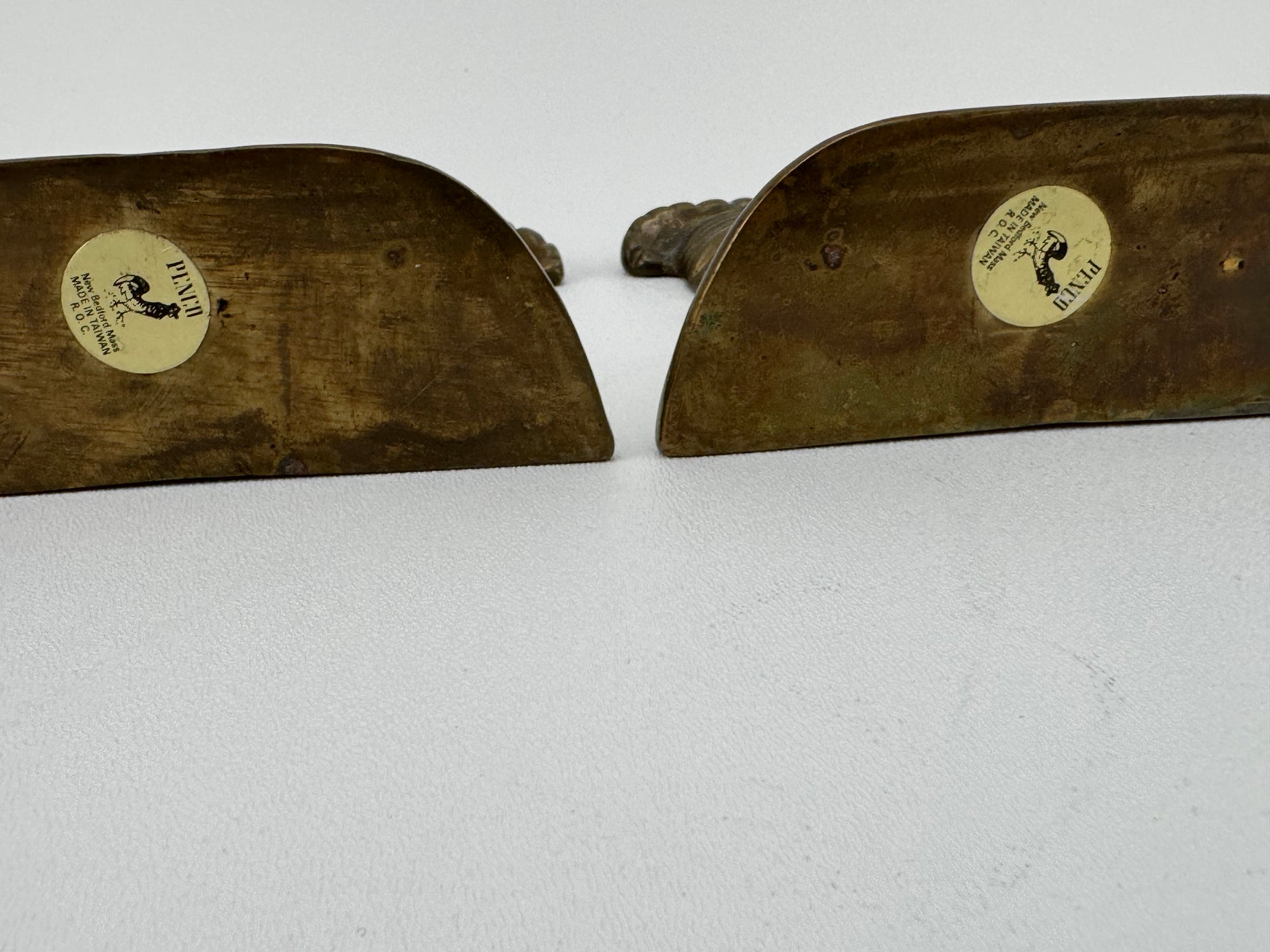 Vintage Brass Comedy &amp; Tragedy Masks Decorative Bookends