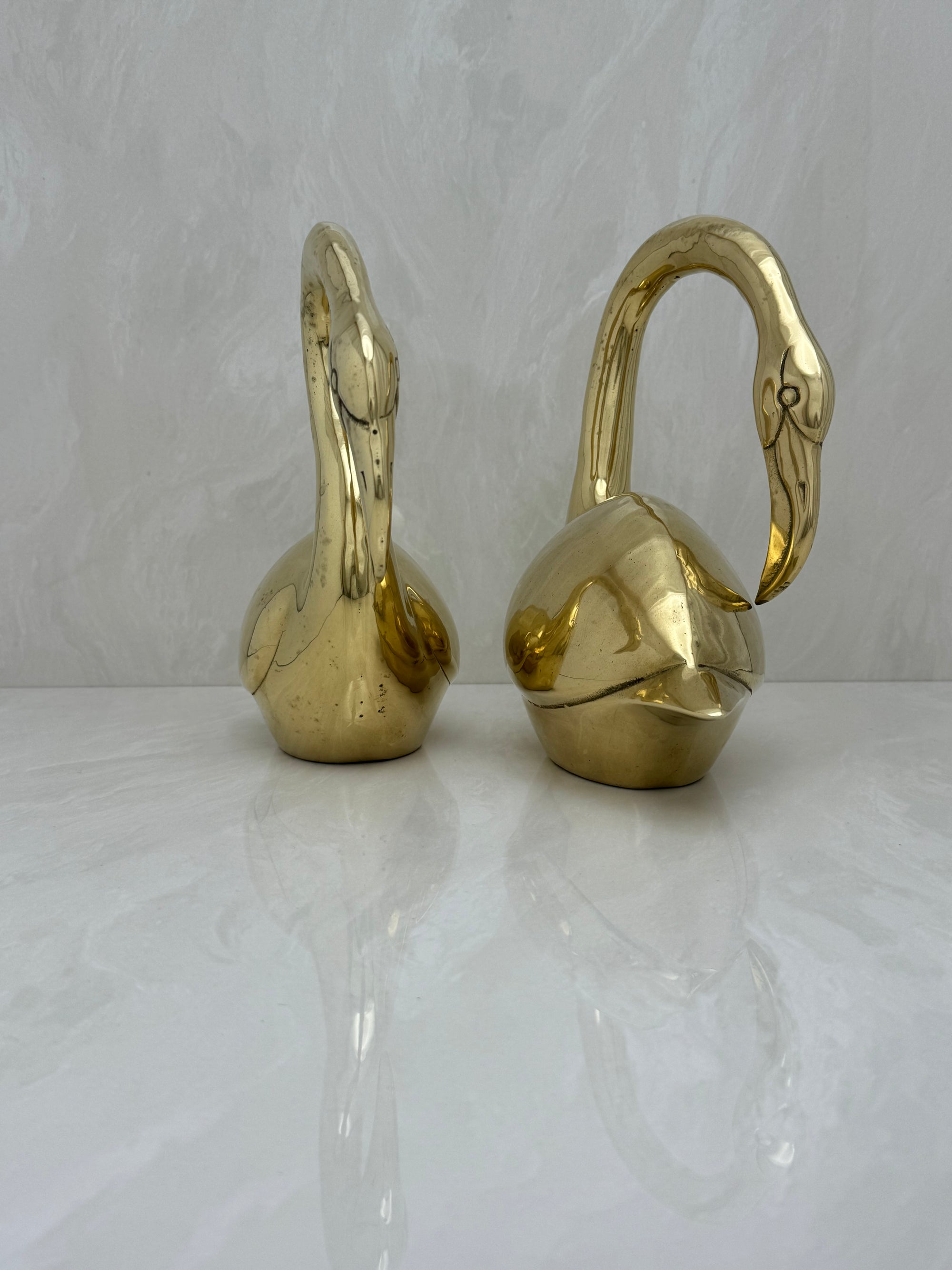 Vintage Brass Flamingos-A Pair