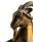 Vintage Brass Ram Sculpture