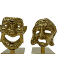 Greek Drama Mask Bookends Comedy And Tragedy-A Pair