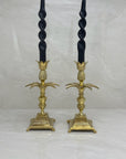 Vintage Brass Pineapple Candlestick Holders- A Pair