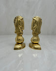 Vintage Brass Horse Bookends-A Pair