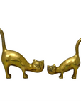 Vintage Brass Cats Tail Up-A Pair