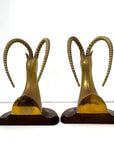 Vintage Sarréid Ltd. Brass Ibex Sculptures — Made in Spain, Mid-Century Modern Elegance