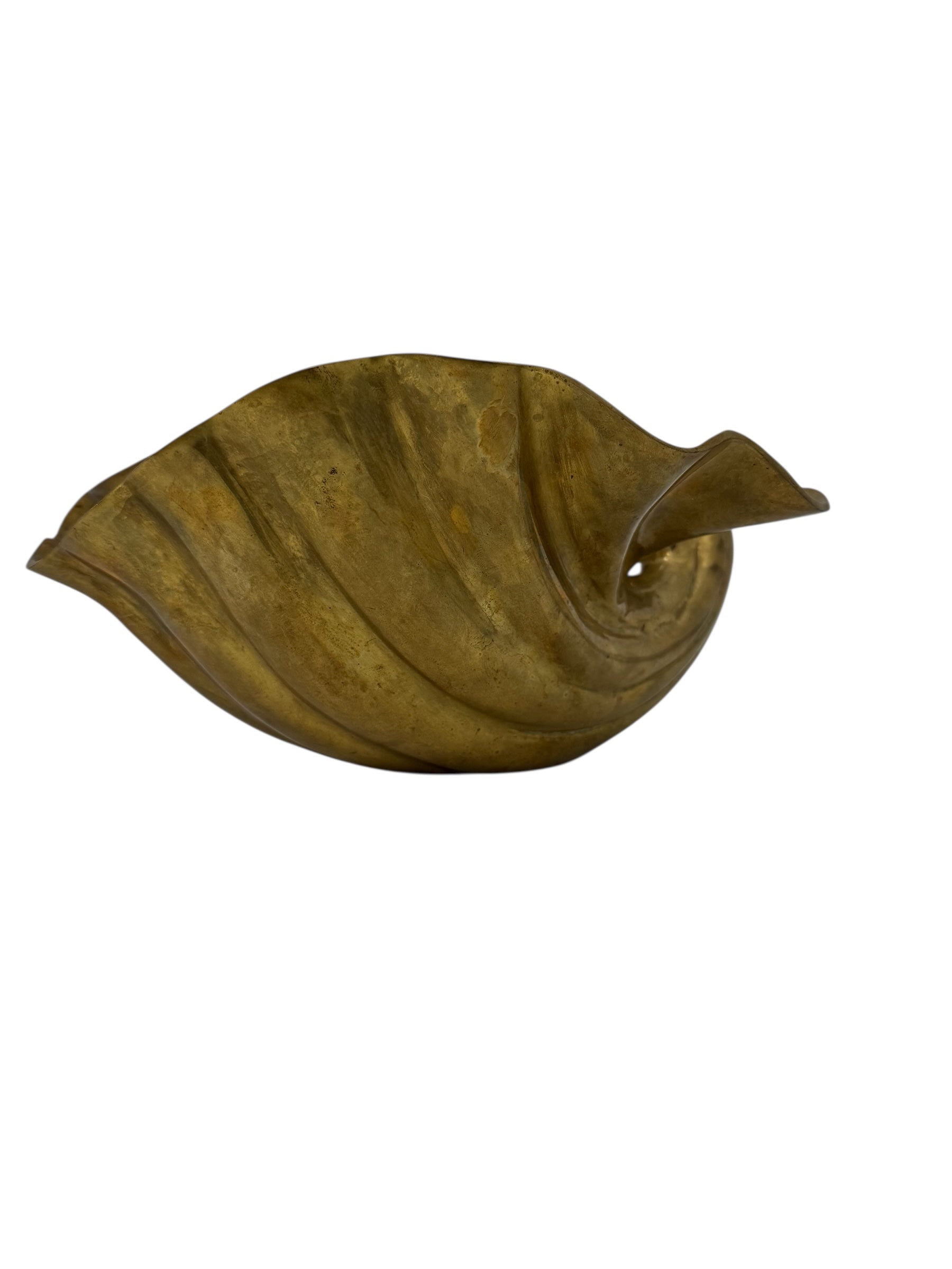 Vintage Brass Clam Shell Bowl – Hollywood Regency Mid-Century Accent