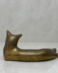 Vintage Brass Relaxed Cat