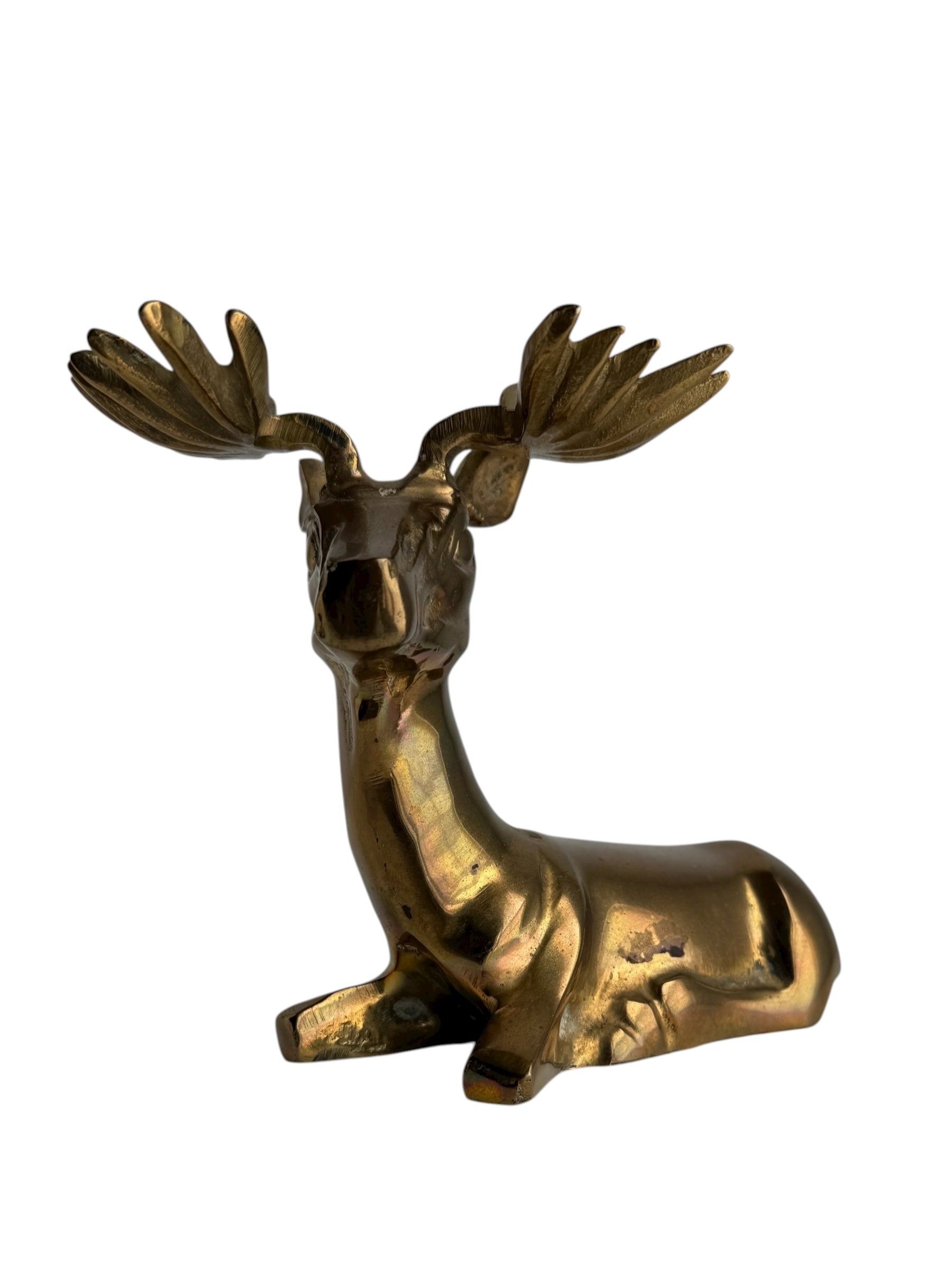 Vintage Brass Reindeer Sculpture