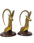 Vintage Sarréid Ltd. Brass Ibex Sculptures — Made in Spain, Mid-Century Modern Elegance