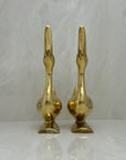 Vintage Brass Goose Bookends-A Pair