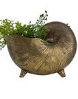 Vintage Brass Shell Stash Pot/Planter/Wine Holder