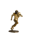 Vintage Brass Running American Football Player