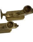 Vintage Brass Whale Candle Holders – Set of 2