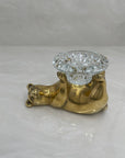 Vintage Brass Bear Candleholder