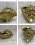 Vintage Brass MCM Shell Planter