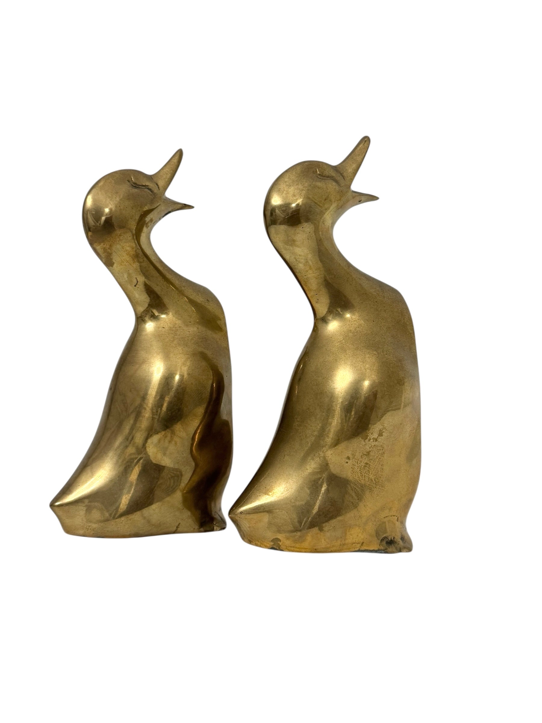 Vintage Brass Duck Bookends-A Pair