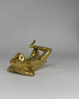 Vintage Brass Relaxing Frog