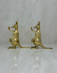 Vintage Brass Kangaroo Bookends-A Pair