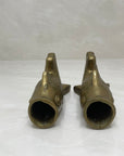 Vintage Brass Fish Vases-A Pair