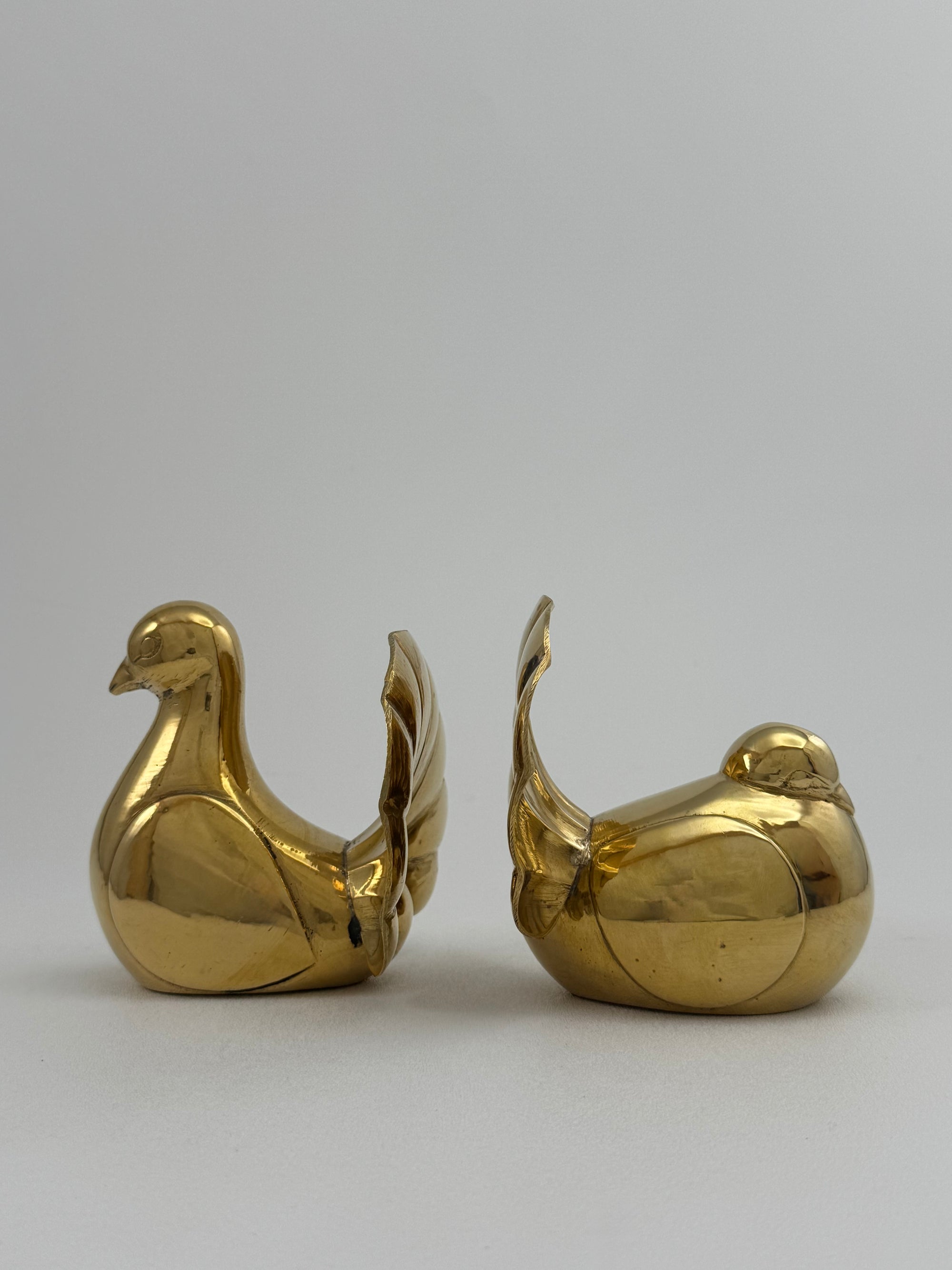 Vintage Brass Birds-A Pair
